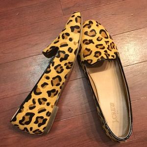 J. crew Leopard loafers